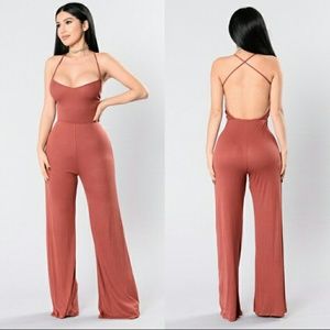 Fashion Nova Wide Ride Jumpsuit XL